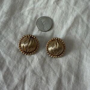 Vintage Napier gold clip earrings